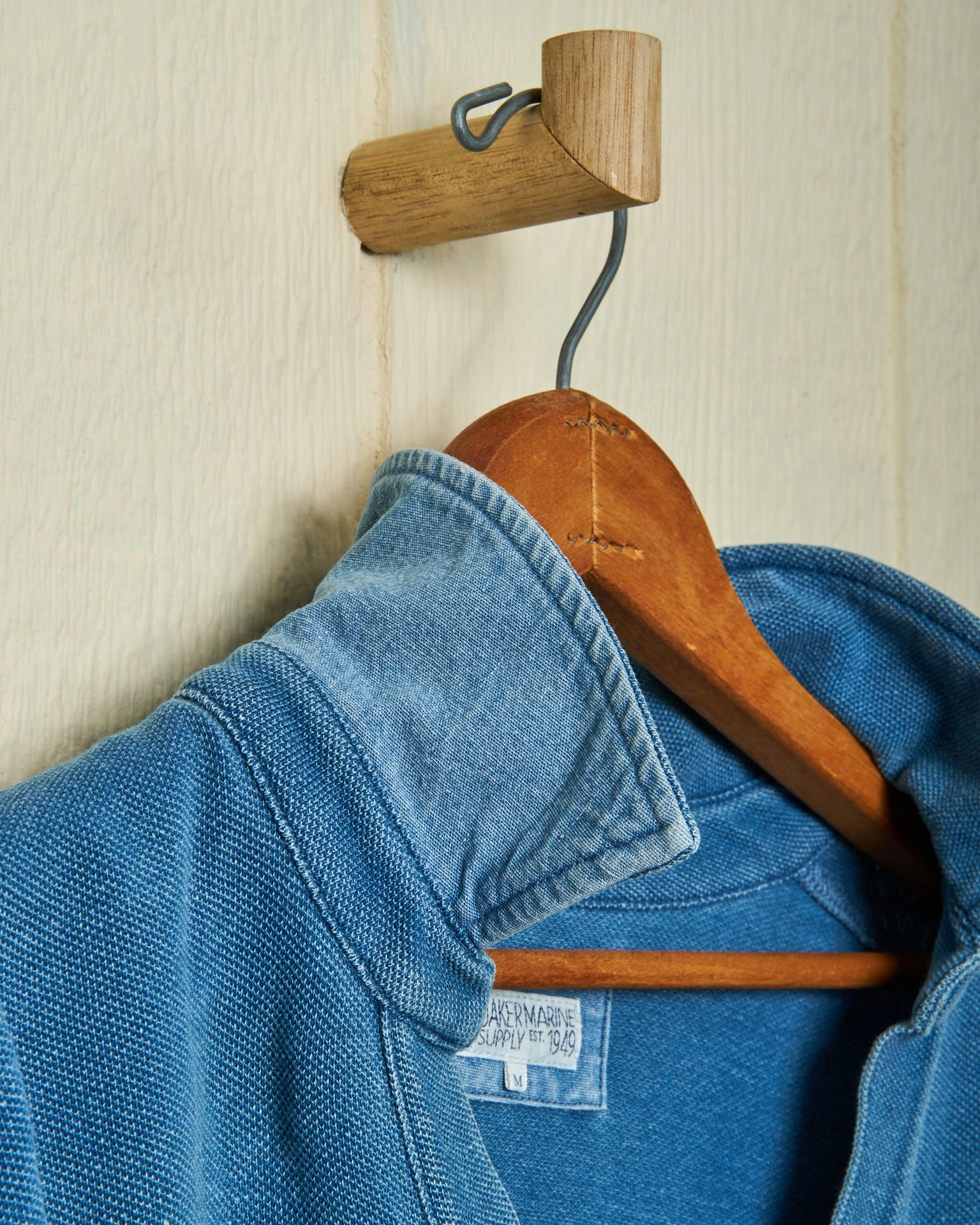 ResilientStretch Indigo Inlet Pullover in Heavyweight Pique