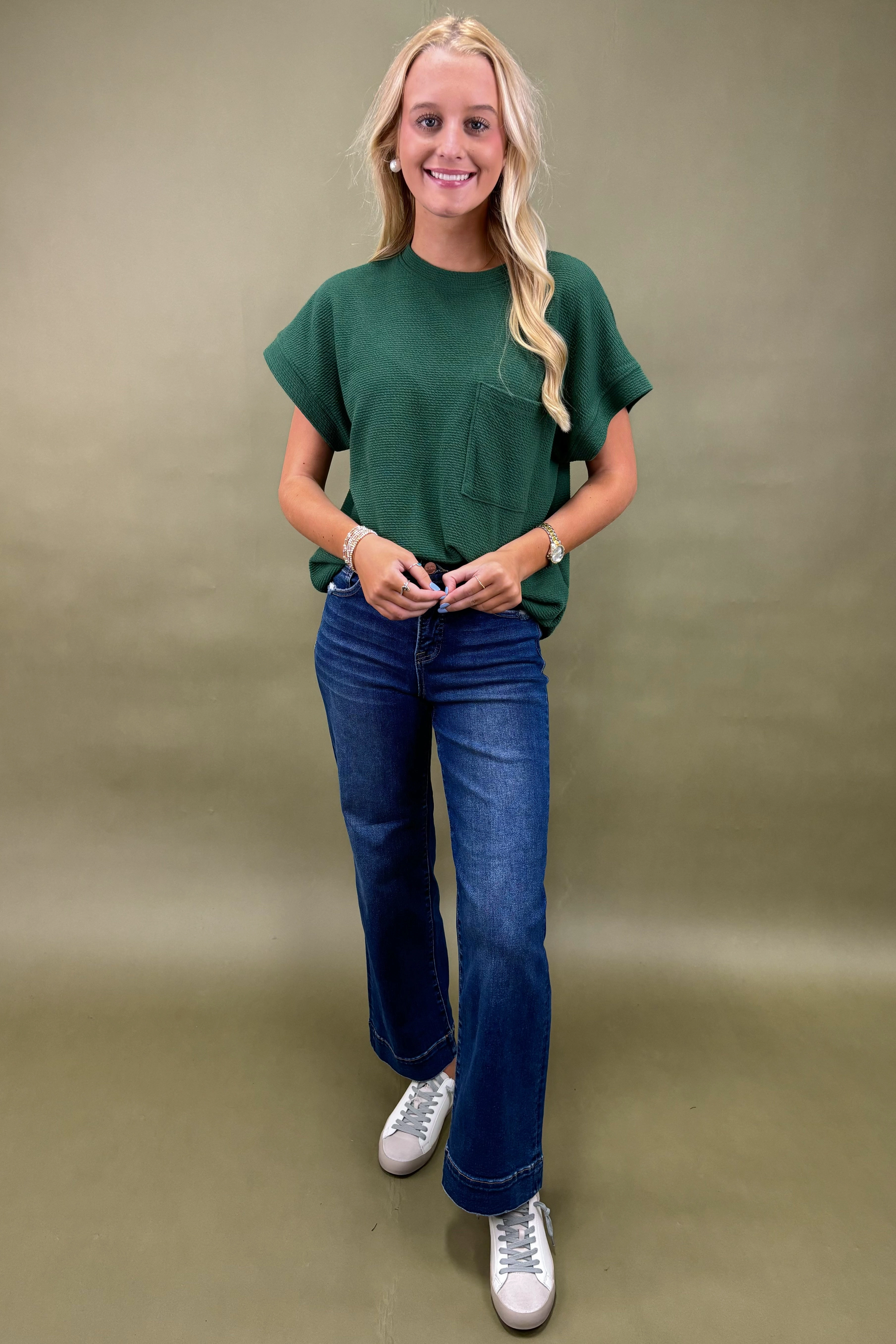 WrinkleFree Finish The Go-To Comfort Textured Top *More Colors*