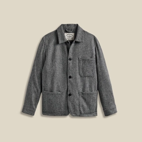 Labura Herringbone Wool Jacket (Grey) Pocket Placement