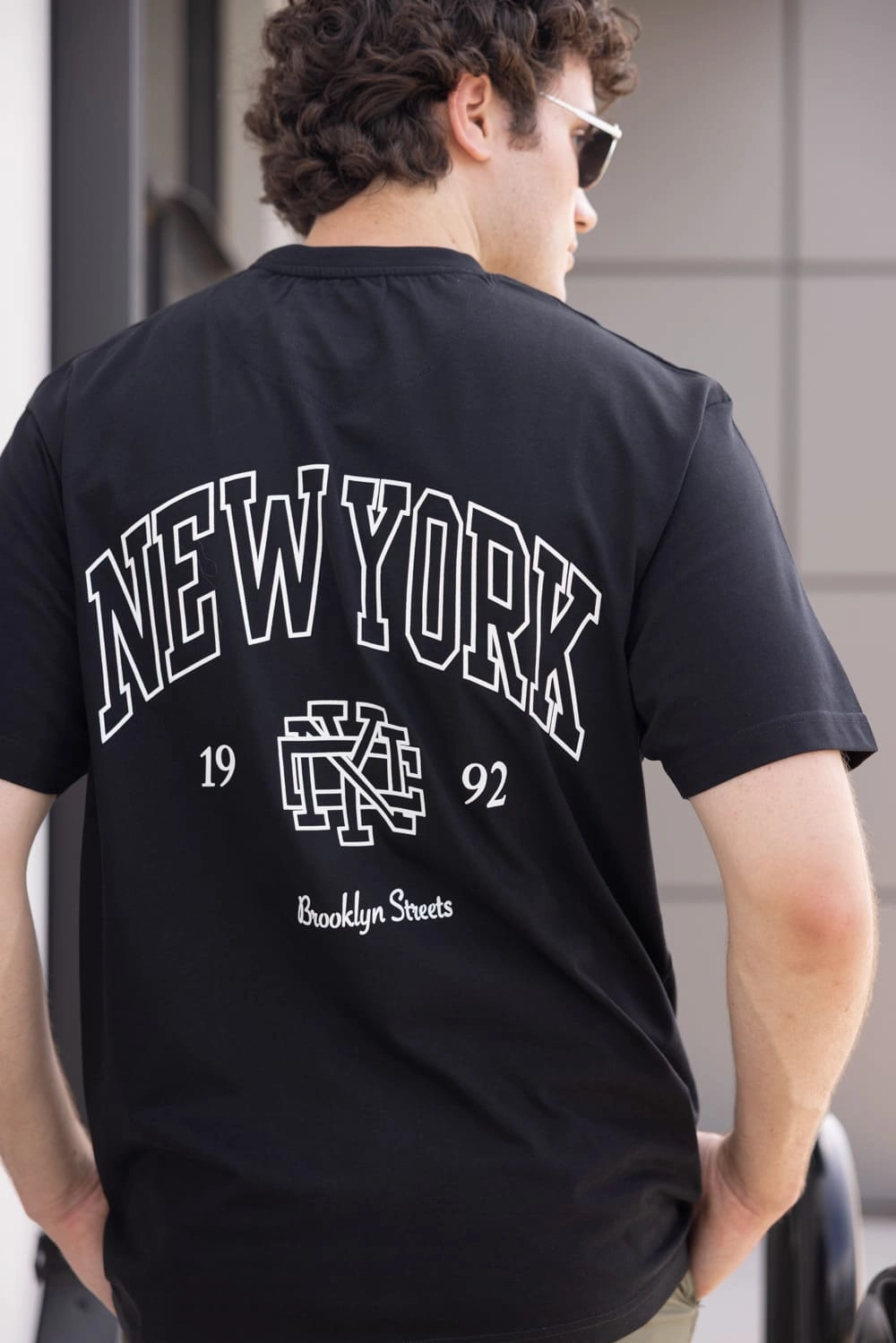 NYC T-Shirt for Men in Black | CKTS 610A Luxury clothing No Shrink Technology