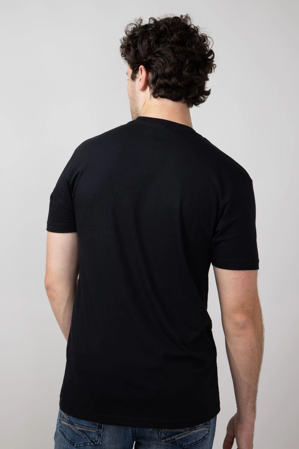 Troll Co Classic T-Shirt for Men in Black | TC0081-BLK loose but not baggy Quick Slip