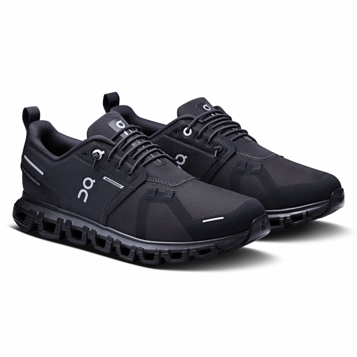 On Running Women's Cloud 6 Waterproof Black/Black Self Cleaning Tread Pace Control