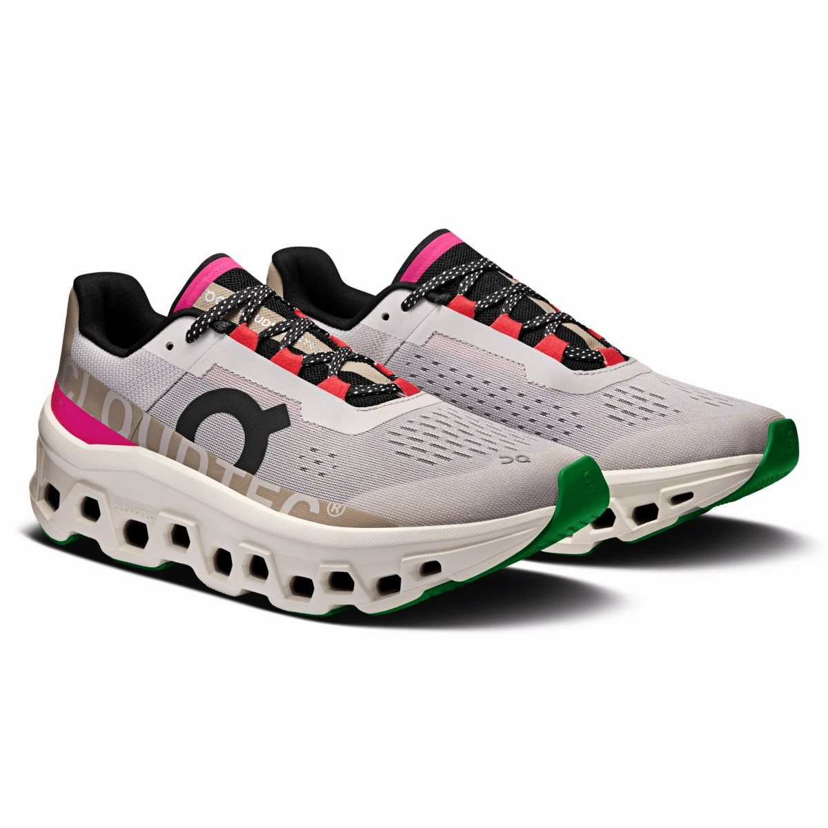 Arch Support Footbeds On Running Women's Cloudmonster Silver/Ivory