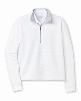 product value for money V-Neck Opal Half Zip - White