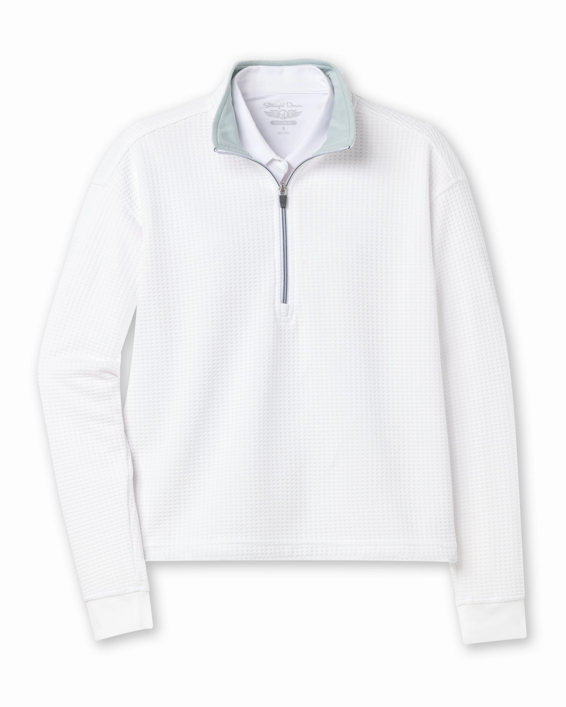 product value for money V-Neck Opal Half Zip - White