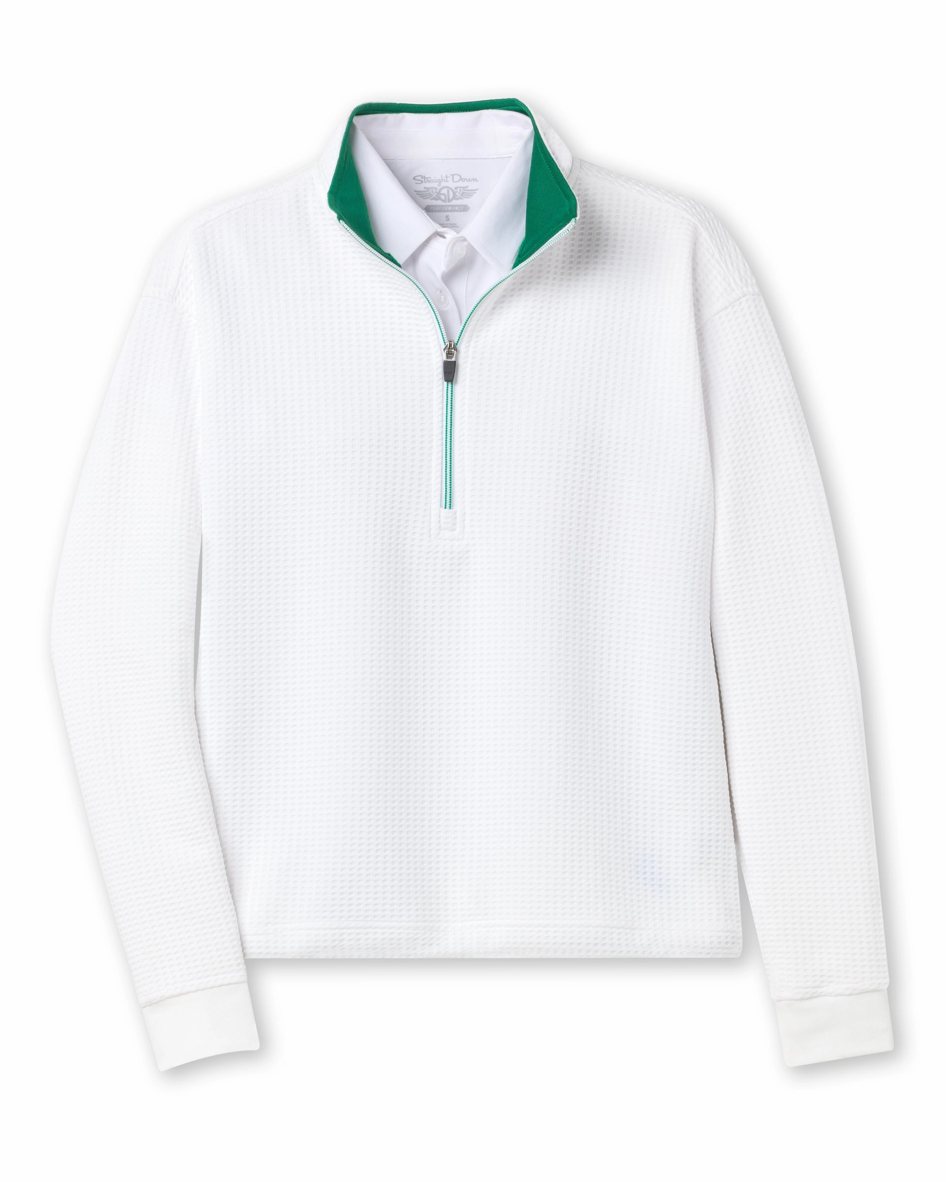Opal Half Zip - White Verde Modern Fit Snug Fit
