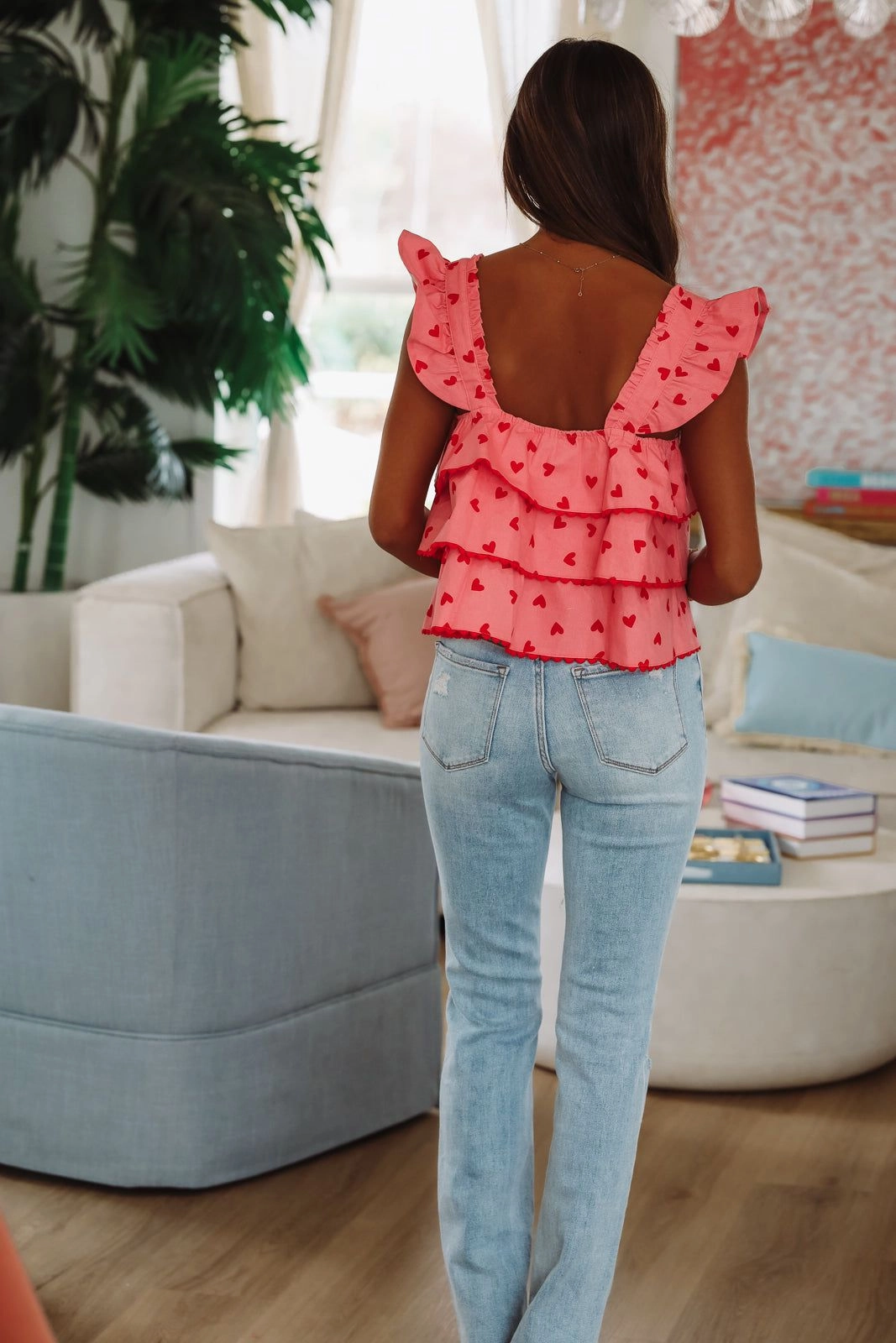 Open My Heart Crop Top - Red and Pink Breathable Lining VentilatedMeshPaneling