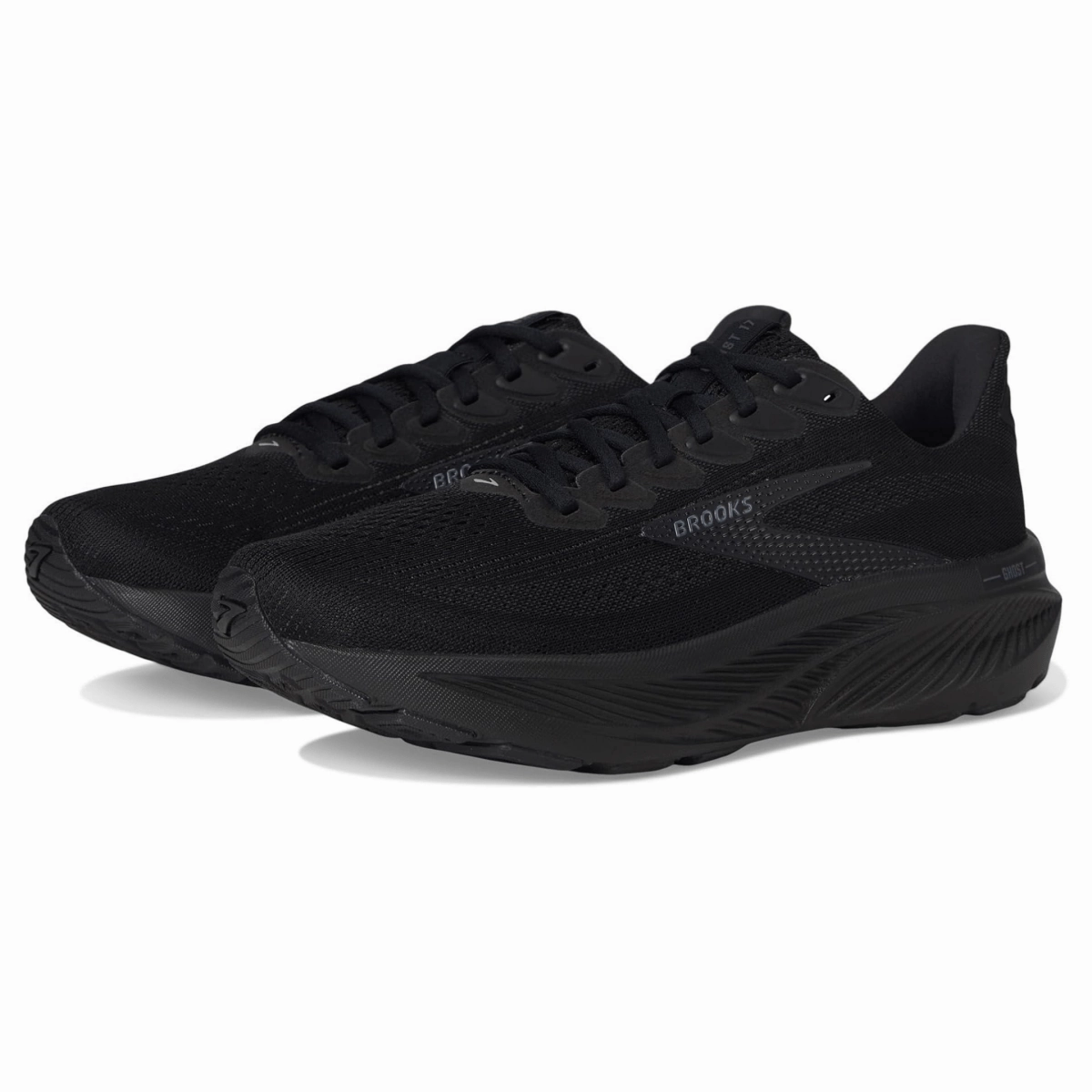 Comfort Leather Active Feet Brooks Men's Ghost 17 Black/Ebony