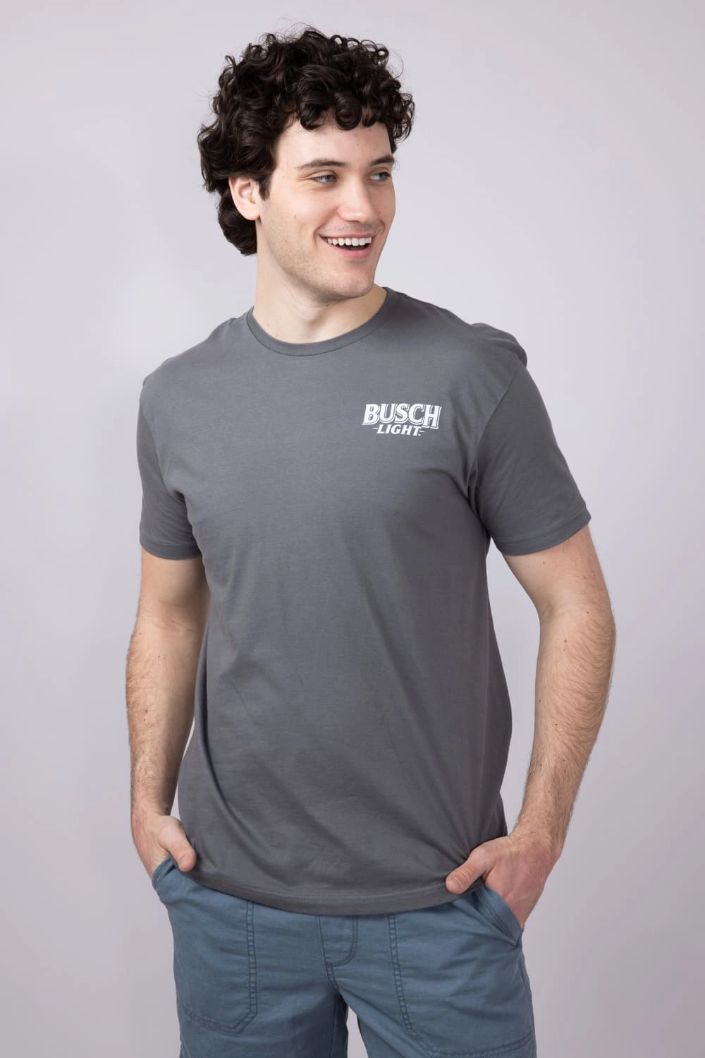 Busch Light Truck Cooler T-Shirt for Men in Charcoal | 2220-CHARCOAL Versatile Style