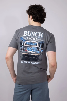 Busch Light Truck Cooler T-Shirt for Men in Charcoal | 2220-CHARCOAL Chic Wearable Gym clothing