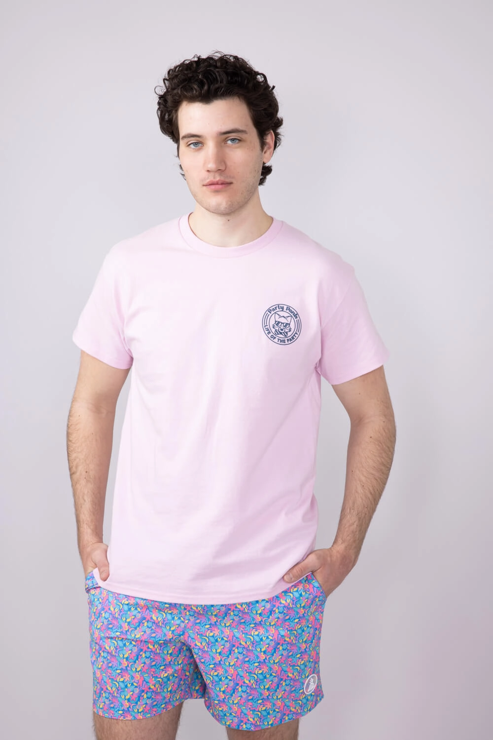 Pocket Design Party Pants Sippin?? T-Shirt for Men in Pink | P12518088-PINK