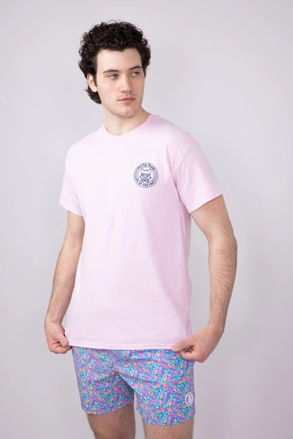 Breathable Layer Comfy Comfort Party Pants Sippin?? T-Shirt for Men in Pink | P12518088-PINK