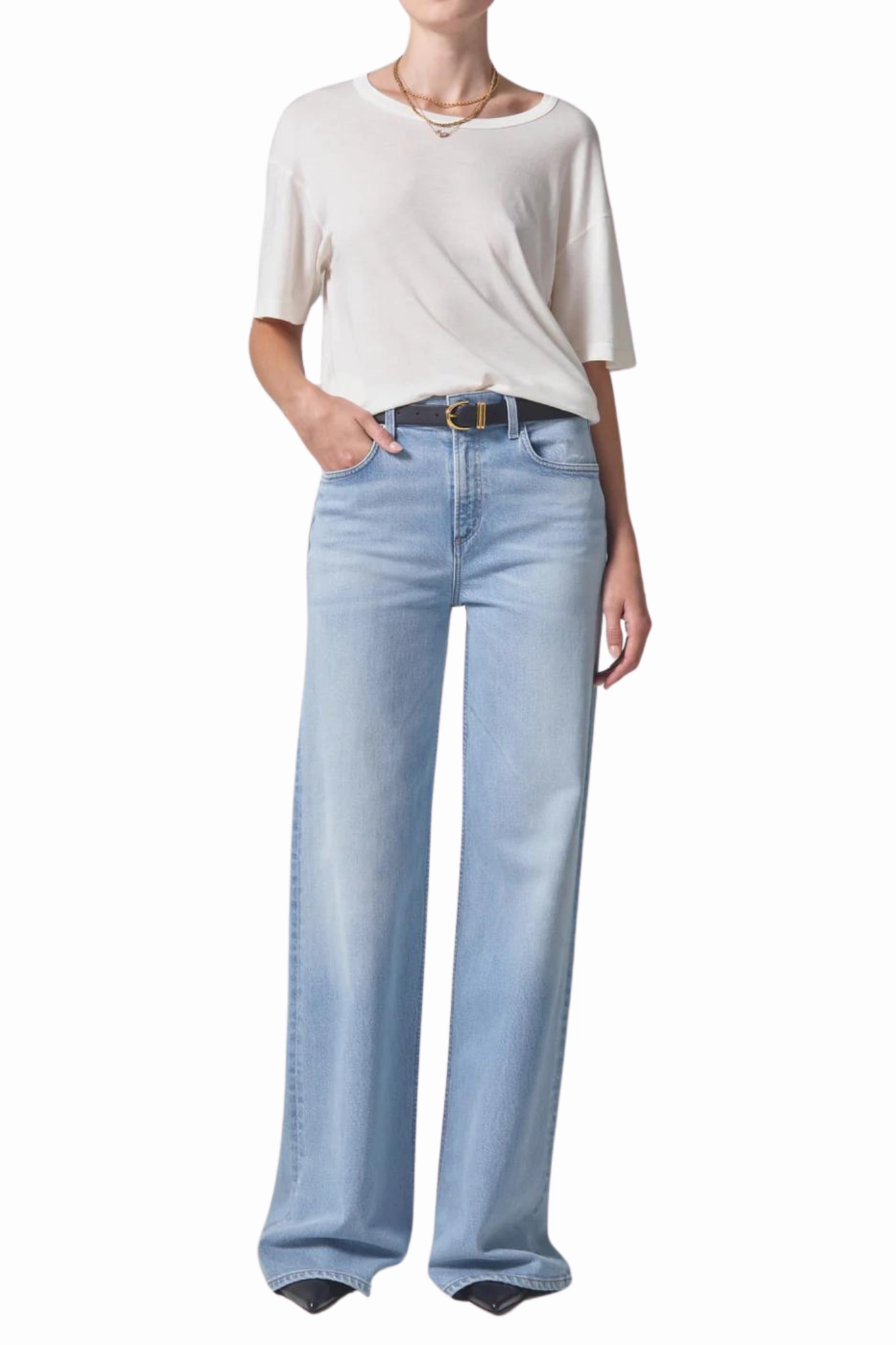 Smooth Loose Versatile Standard Piece Loli Mid Rise Baggy in Neroli