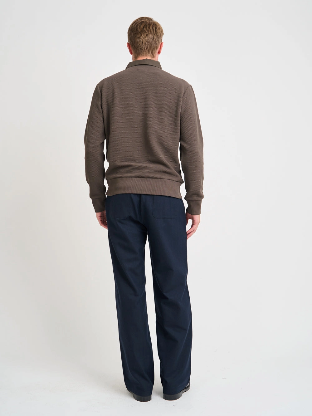 Long Sleeve Rugby Top Amery Brown Cozy Wear Design