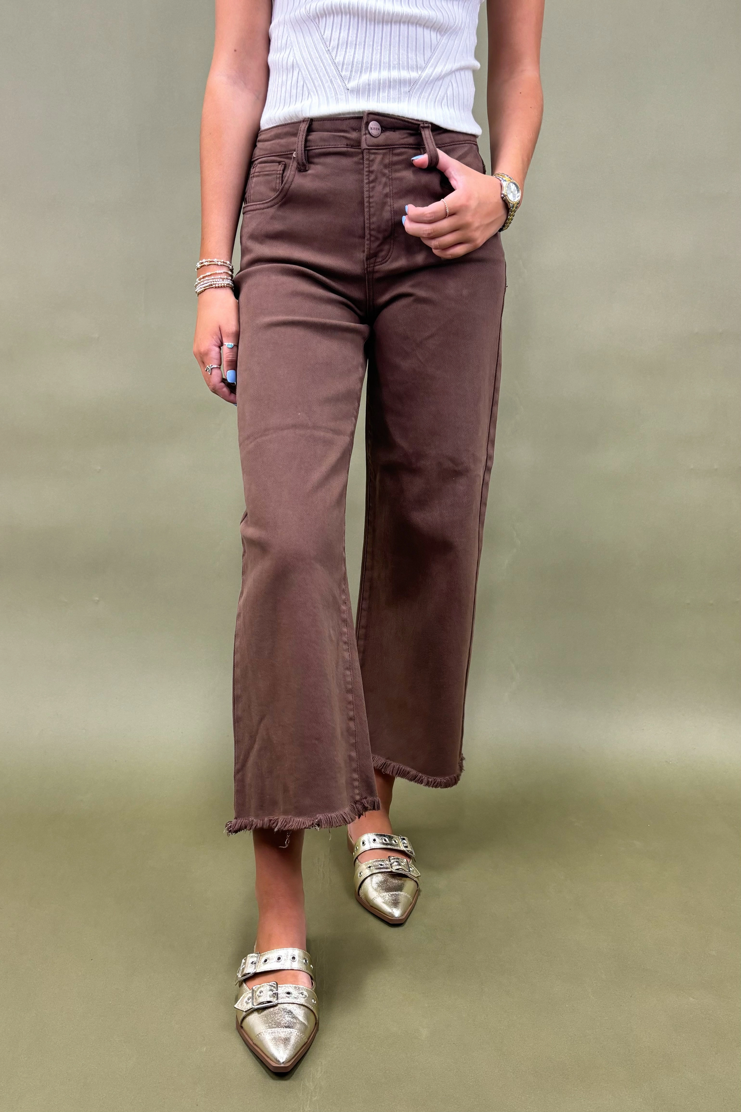 Soft Support Relax Fit Design The Raya Cropped Wide Leg Jeans