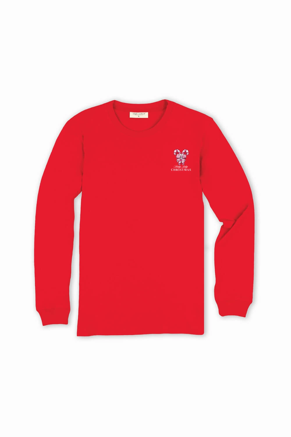 Sustainable Dye Process Simply Southern Tree Long Sleeve T-Shirt for Women in Red | LS-TREE-RED