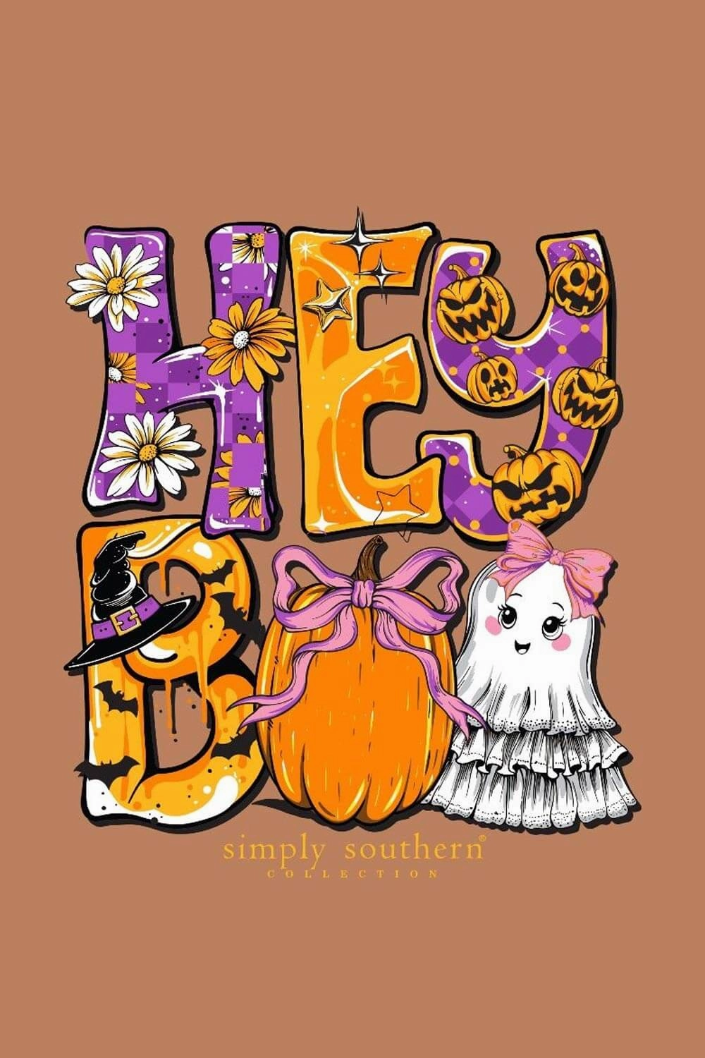 Simply Southern Hey Boo T-Shirt for Women in Chestnut Brown | SS-HEYBOO-CHSTNT Summer Casual