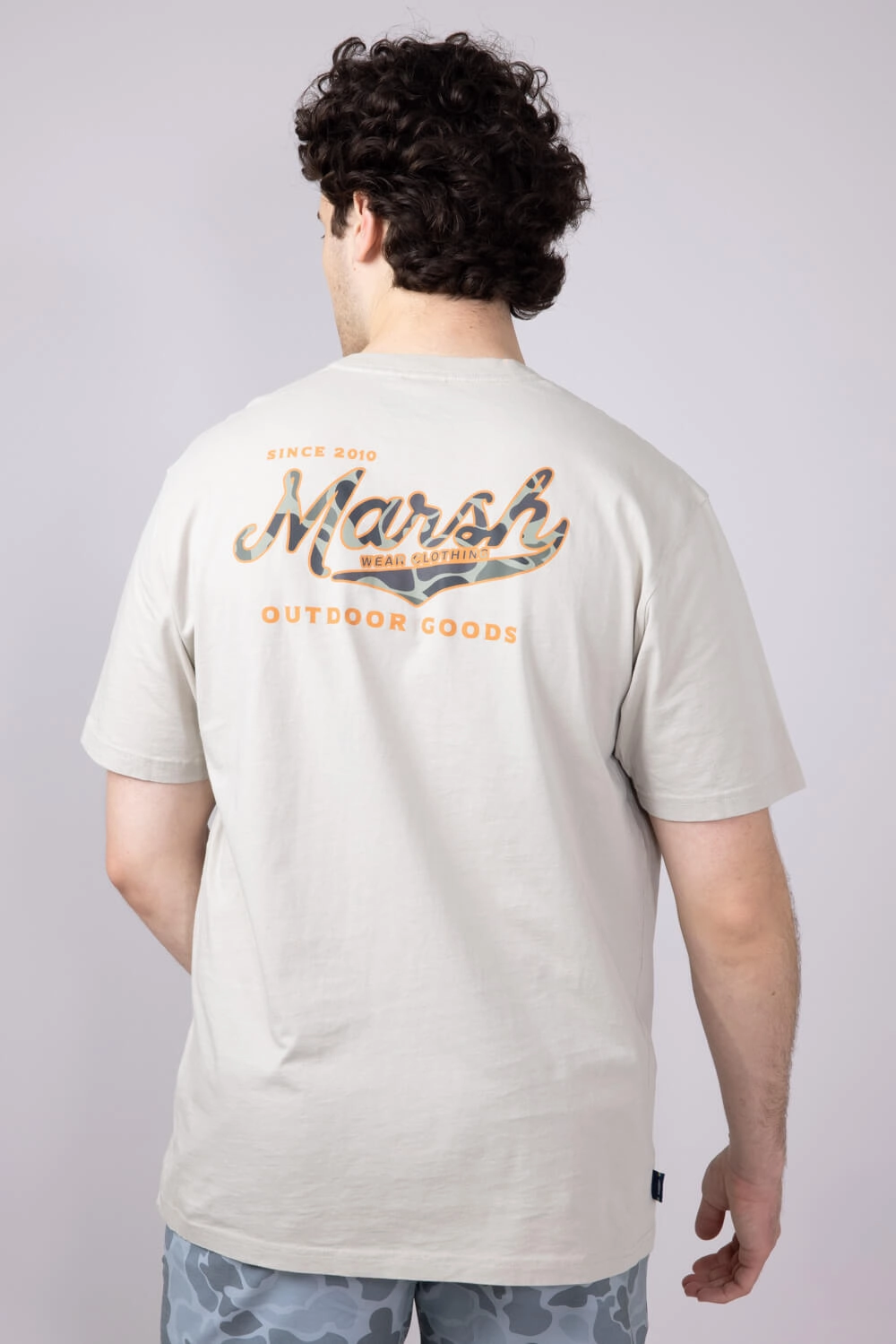 Sustainable Material Blend Marsh Wear Base T-Shirt for Men in Stone | MWT1075-STN