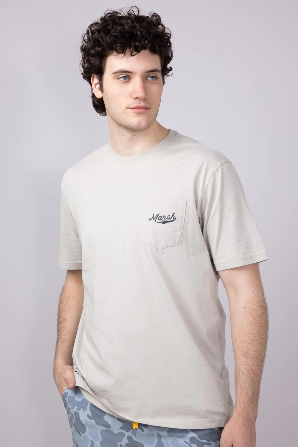 Marsh Wear Base T-Shirt for Men in Stone | MWT1075-STN FadeResistant