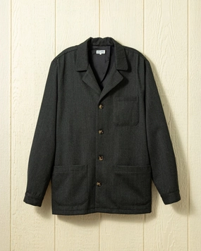 Loafer Jacket in Grey Heather Cavalry Twill Temperature Regulating Lining