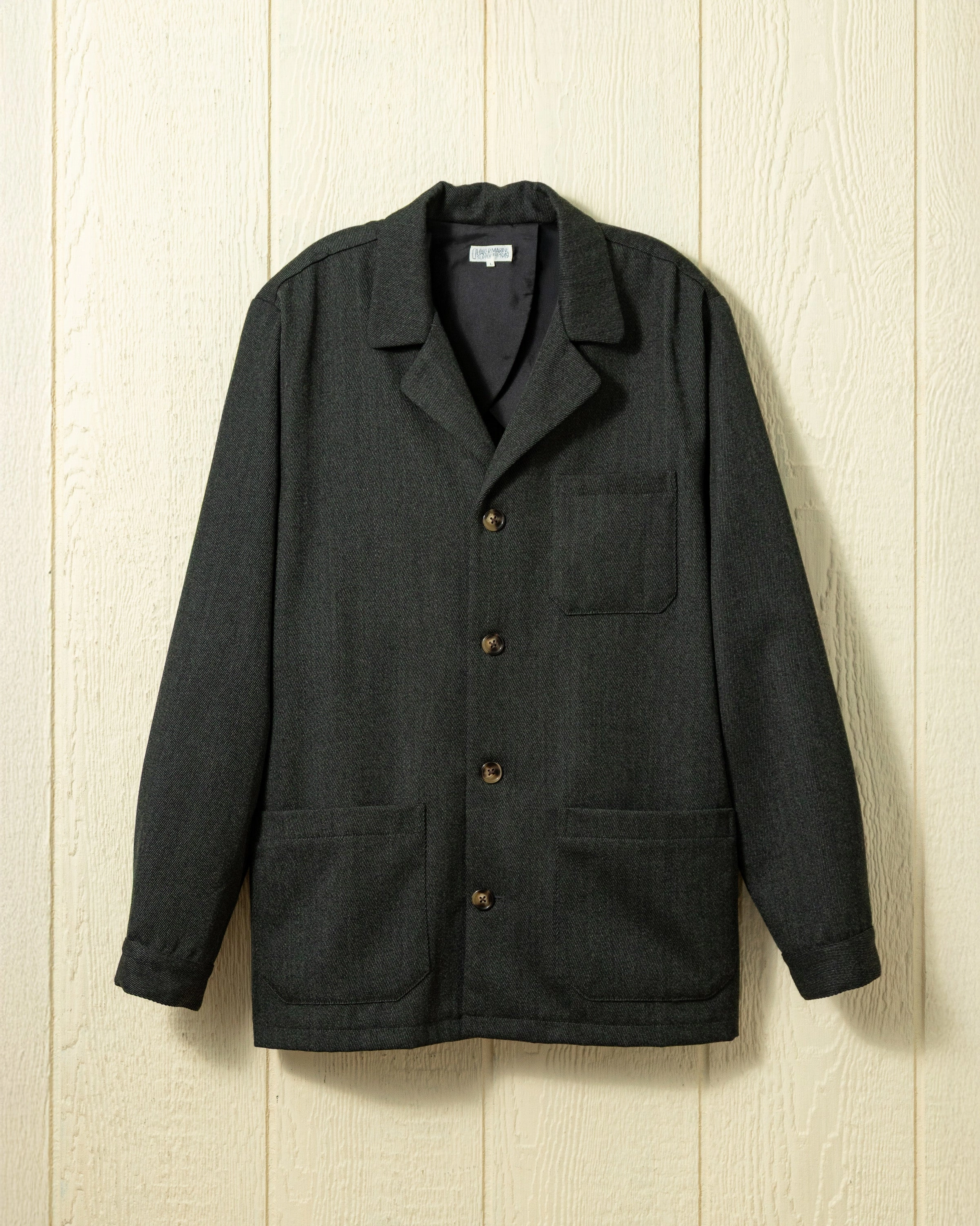 Loafer Jacket in Grey Heather Cavalry Twill Temperature Regulating Lining