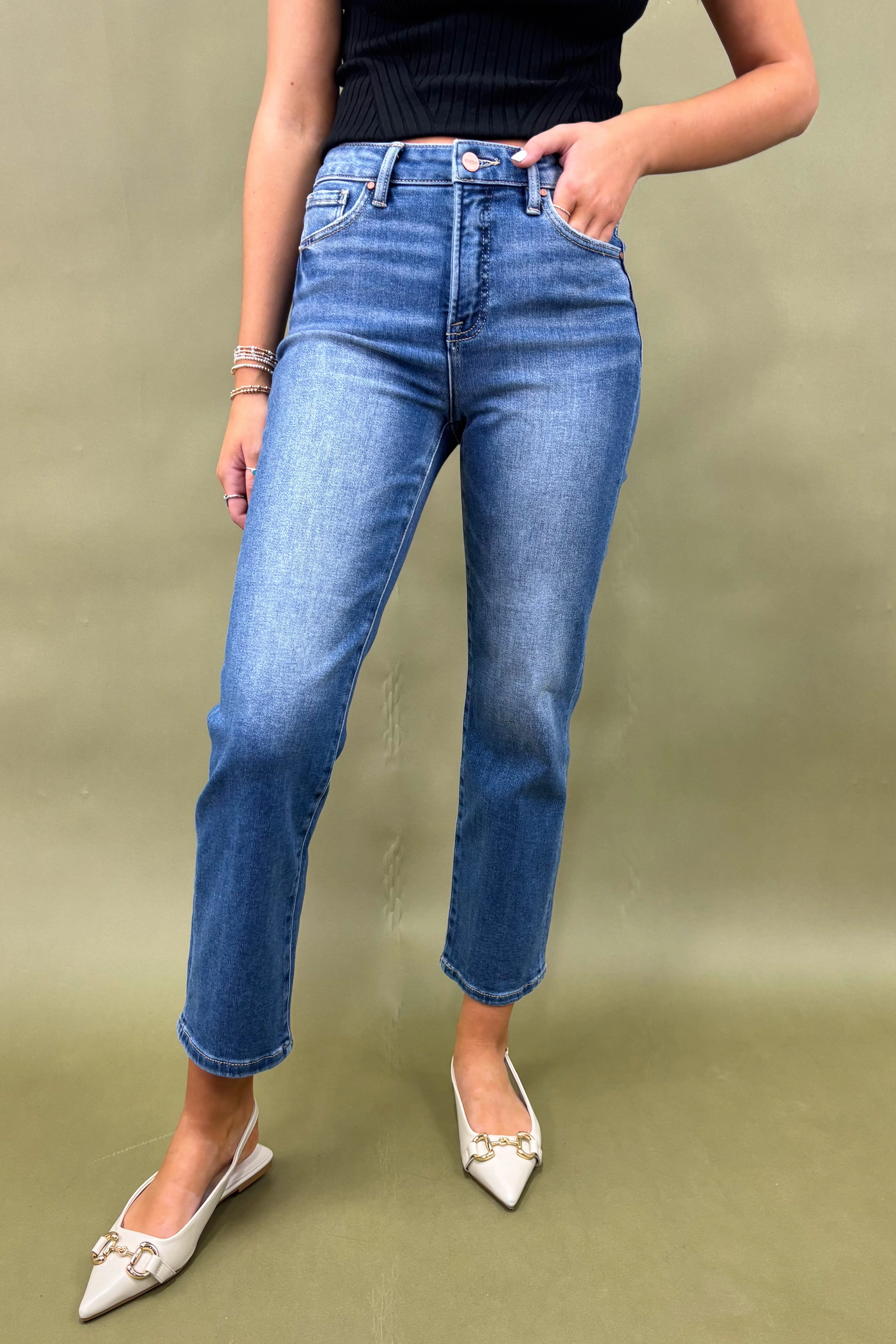 The Elle Straight Jean Multi Panel Construction