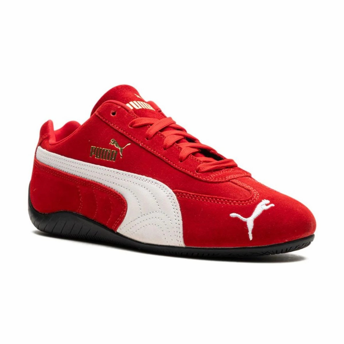 Puma Women's Speedcat OG For All Time Red/Puma White Waffle Outsole Pressure Relief Grooves