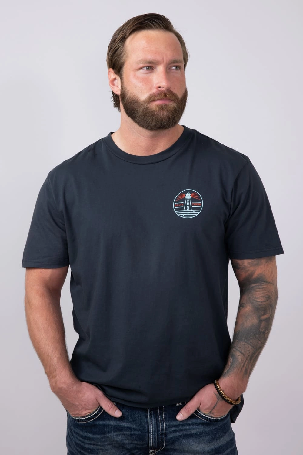 Thermal regulation Salty Crew Lookout T-Shirt for Men in Vintage Black | 20035833-VTNGBLACK