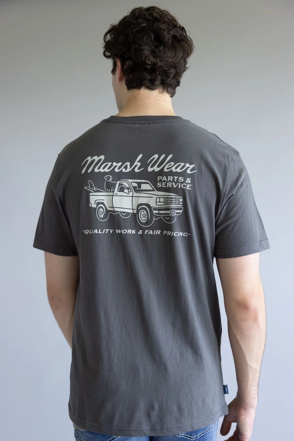 Marsh Wear Parts & Service T-Shirt for Men in Ash Grey | MWT1100-ASH Weekend Comfort Wear Quick Fit