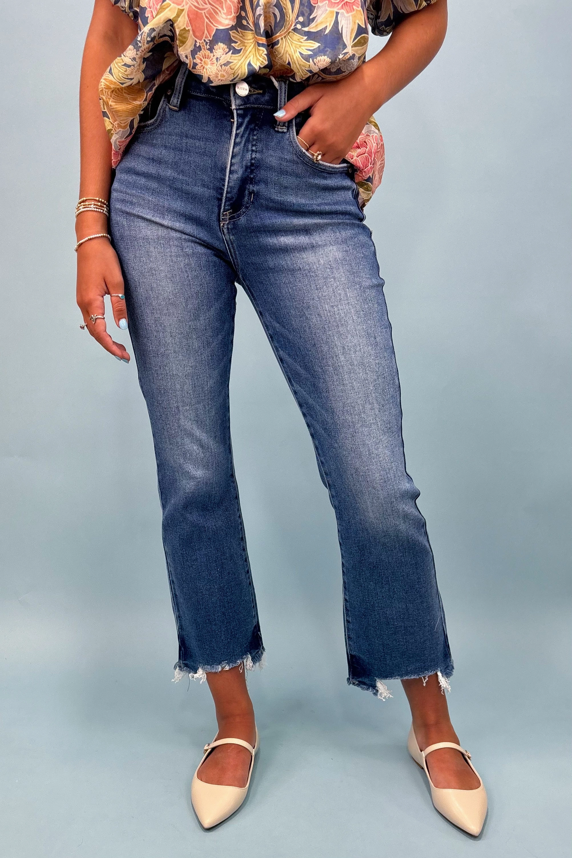 The Maxine Crop Flare Jeans Chill Comfort Wear Utility Pockets