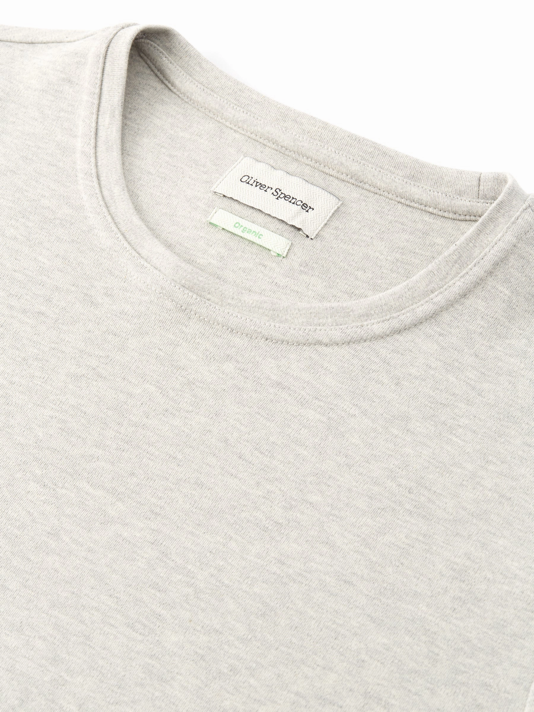 Heavy Long Sleeve Plain T-Shirt Tavistock Grey Lightweight Weave