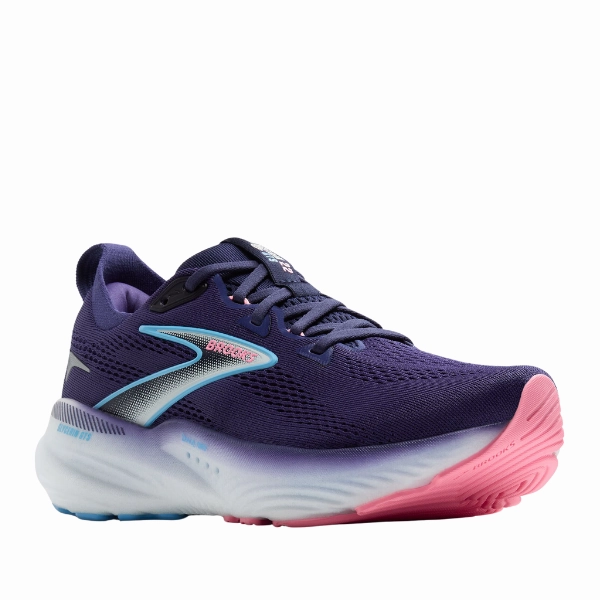 Brooks Women's Glycerin GTS 22 Wide Blue/White Compression Fit