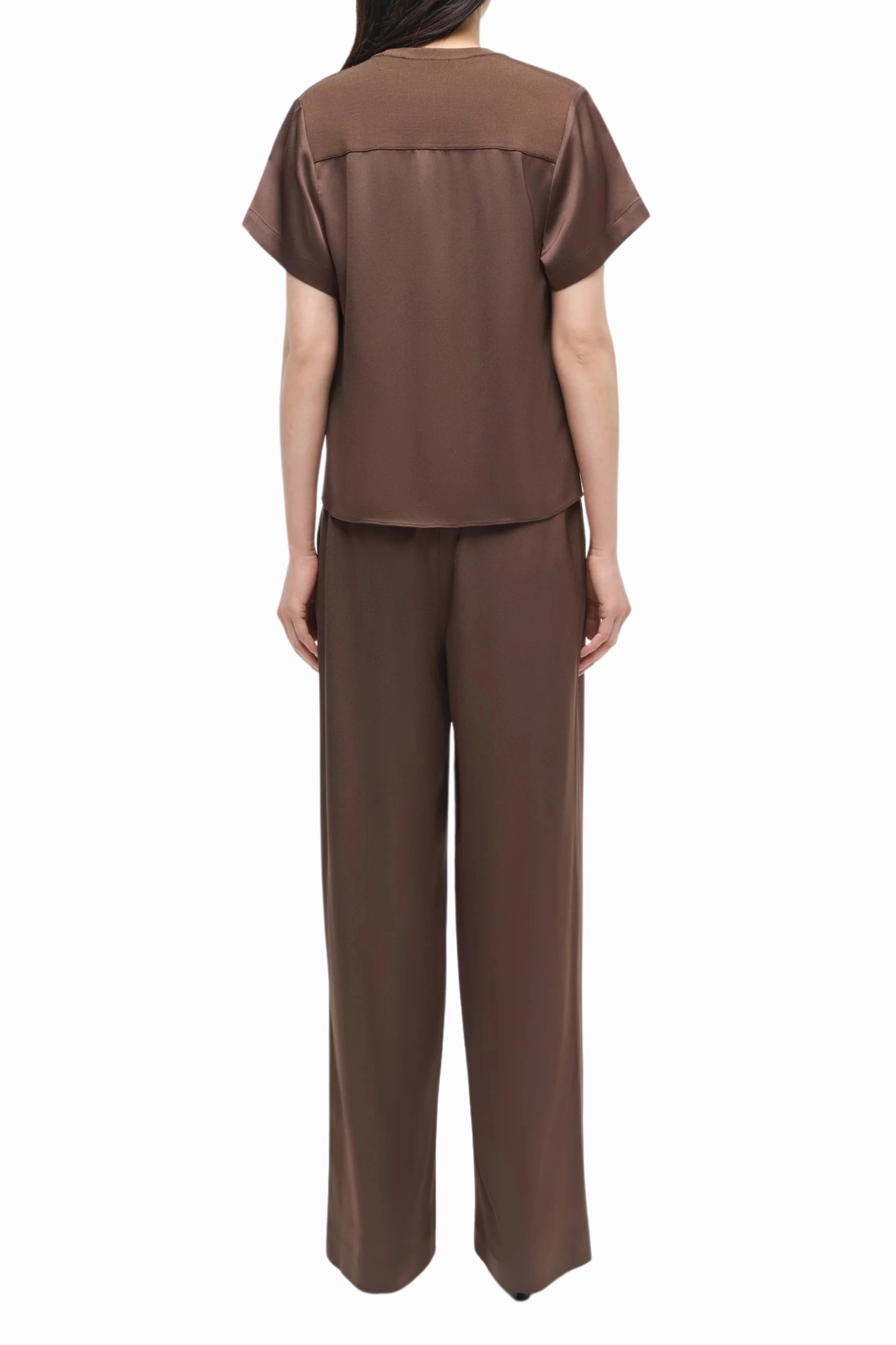 Versatile Comfort Wear Breathable Lining Kyra Wide Leg Pant in Cocoa