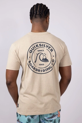 Quiksilver Bubbles T-Shirt for Men in Heather Beige | QSM25ST272-TWH Running Gear