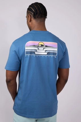 Fun and Playful Quiksilver Frames T-Shirt for Men in Blue | QSM25ST265-CPB