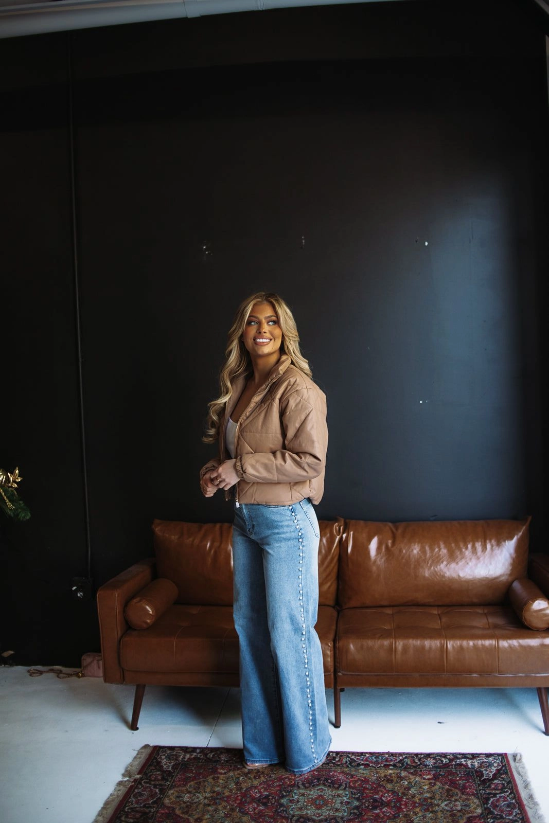 Quilted Puffer Jacket - Taupe StretchComfort LightReflective