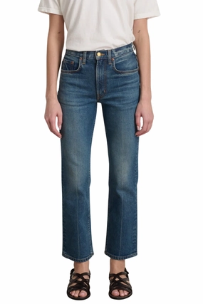 Rae Straight Crop in Vista Blue Effortless Comfort Earthy Modern Minimalist Office Wear