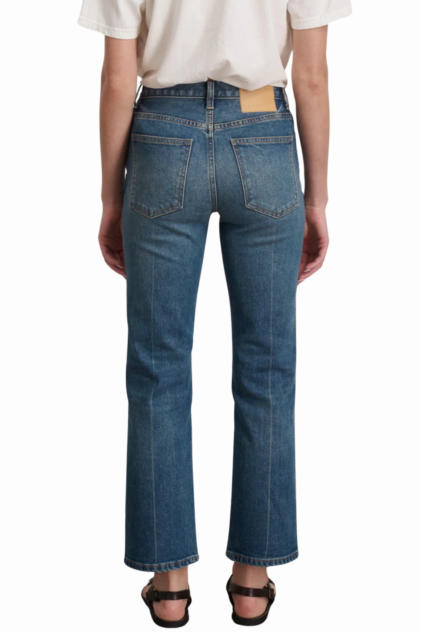 Cool Texture Lightwear Option Rae Straight Crop in Vista Blue