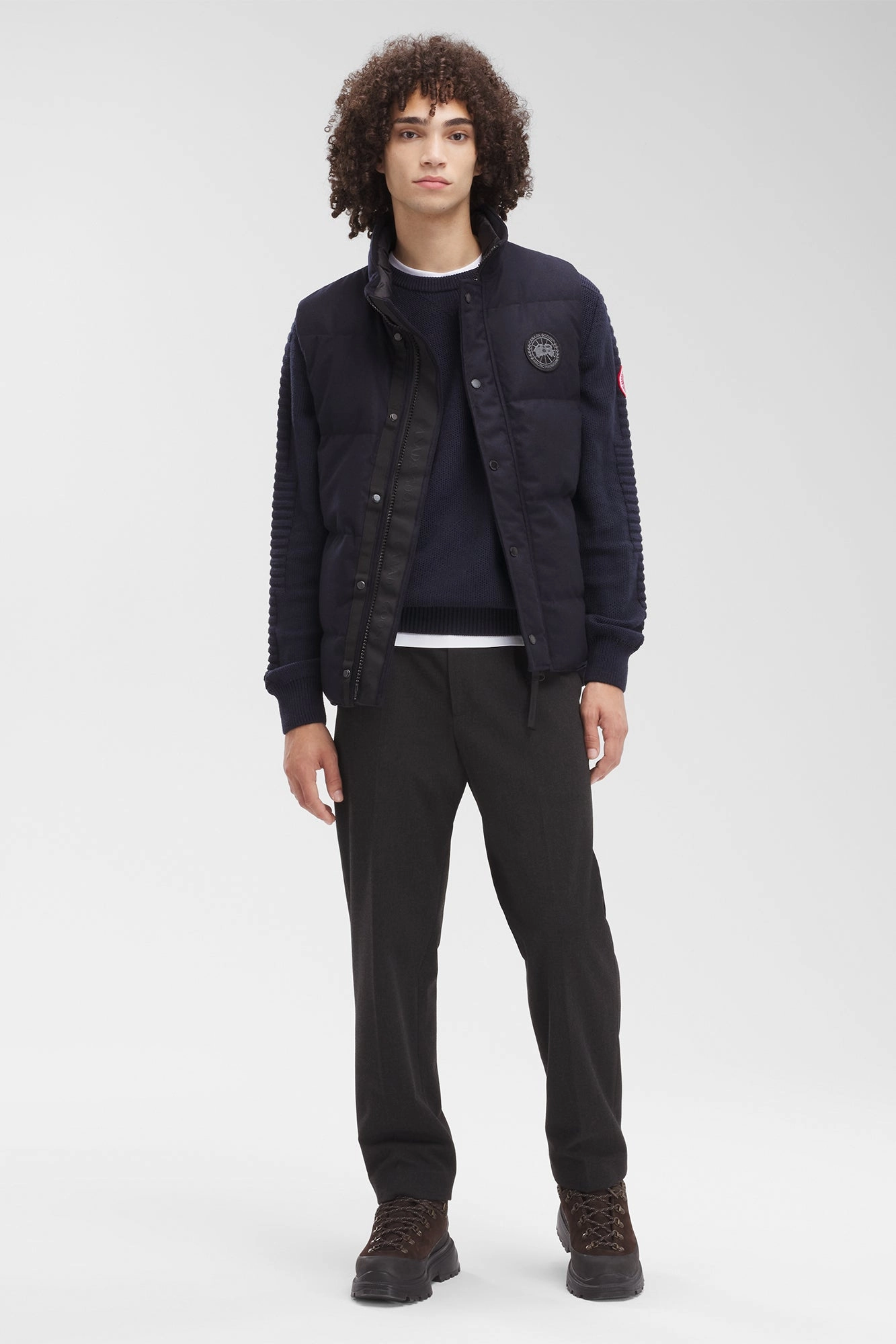 AdjustableDrawcordHem Modern Layers Garson Vest Wool