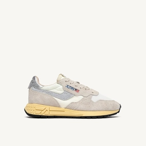 Reelwind Low Sneaker (White   Silver Suede   Nylon) Reliable Traction