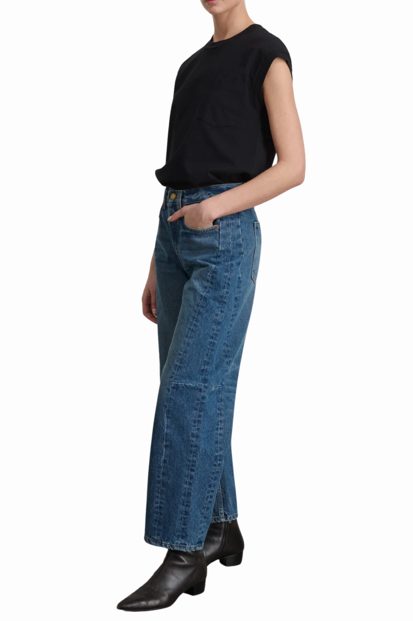 Earthy Music Event Everyday Look Slim Lasso in Liesl Blue