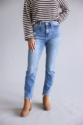 Mica High Rise Straight Crop Jeans for Women | MDP-T1280 Lightweight Denim Rugged Construction