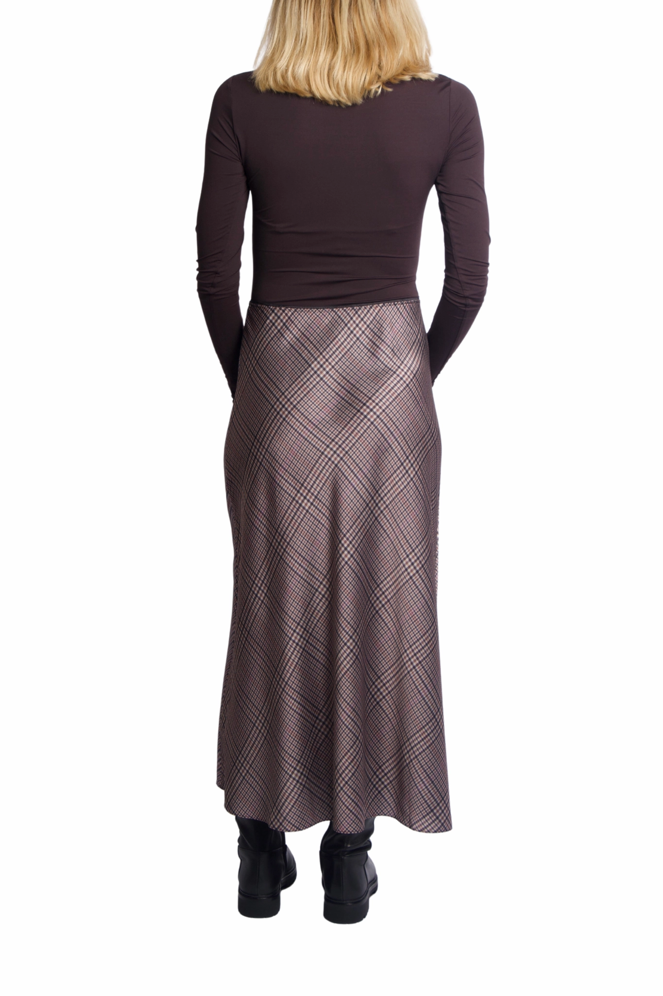 Pressed Plaid Slip Skirt Limited Release