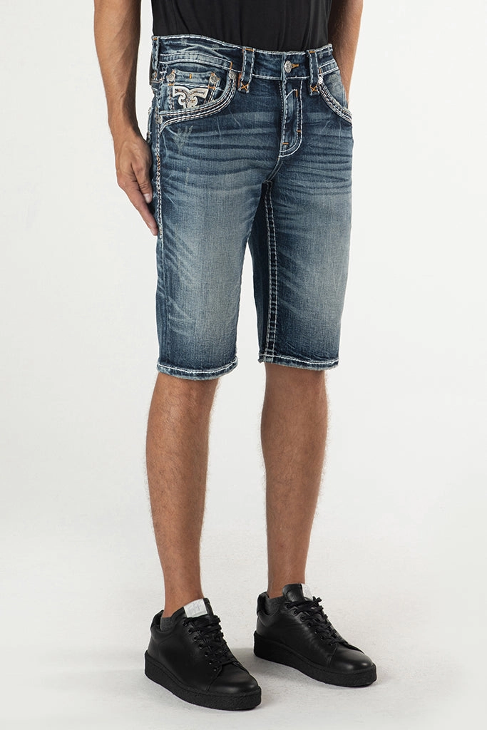 Coby Denim Shorts Sweat Resistant Fabric Light Reflective Trim