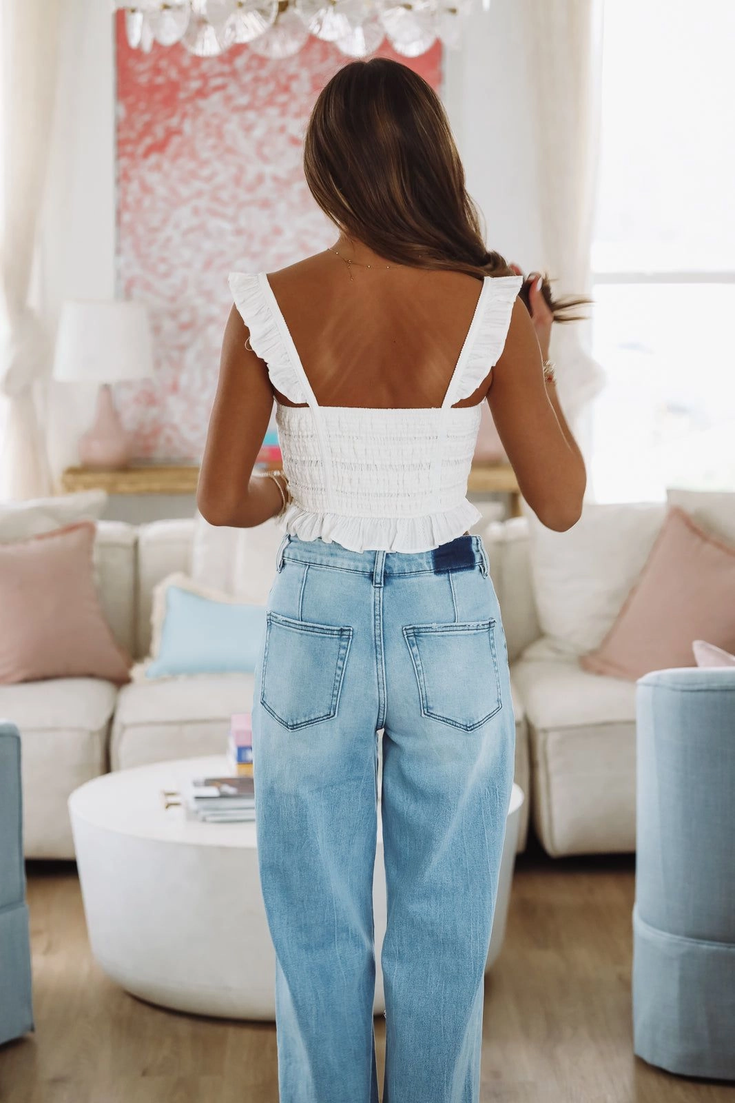 Eternal Summer Crop Top - White Reflective Accent Stripes Low Profile Stitching