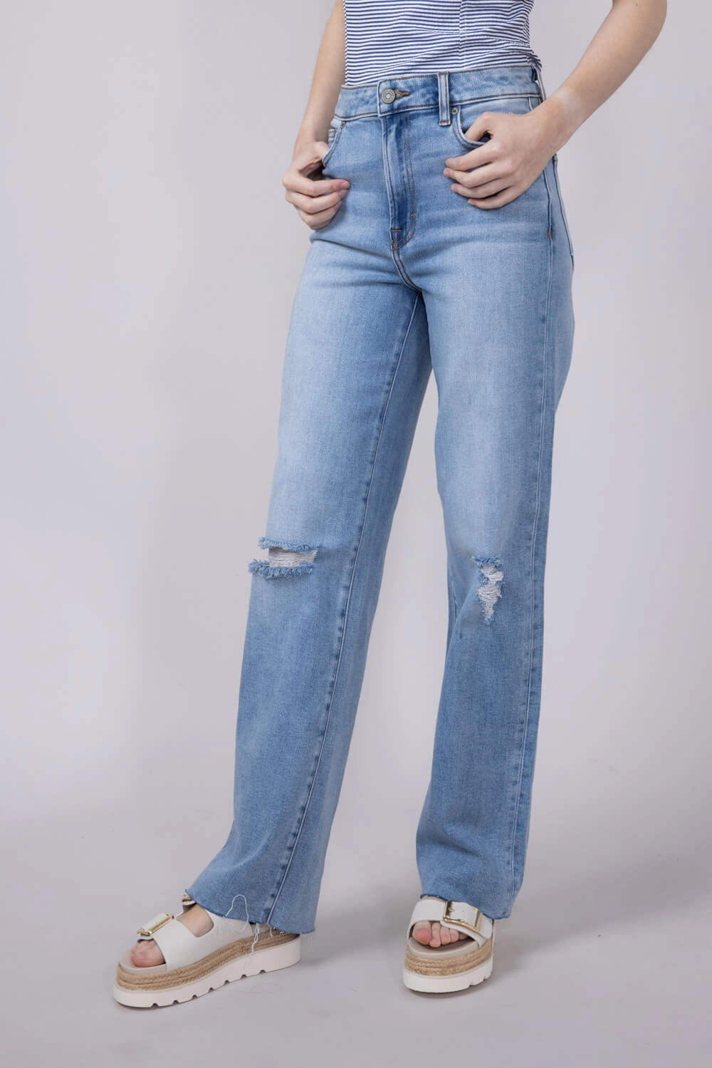 Hidden Ella High Rise Wide Straight Leg Jeans for Women | HD1706WS-ML Tailored Comfort