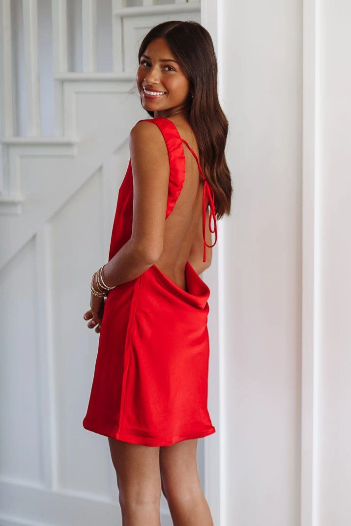 Show Stopper Mini Dress - Red Formal Blouse UV protection coating