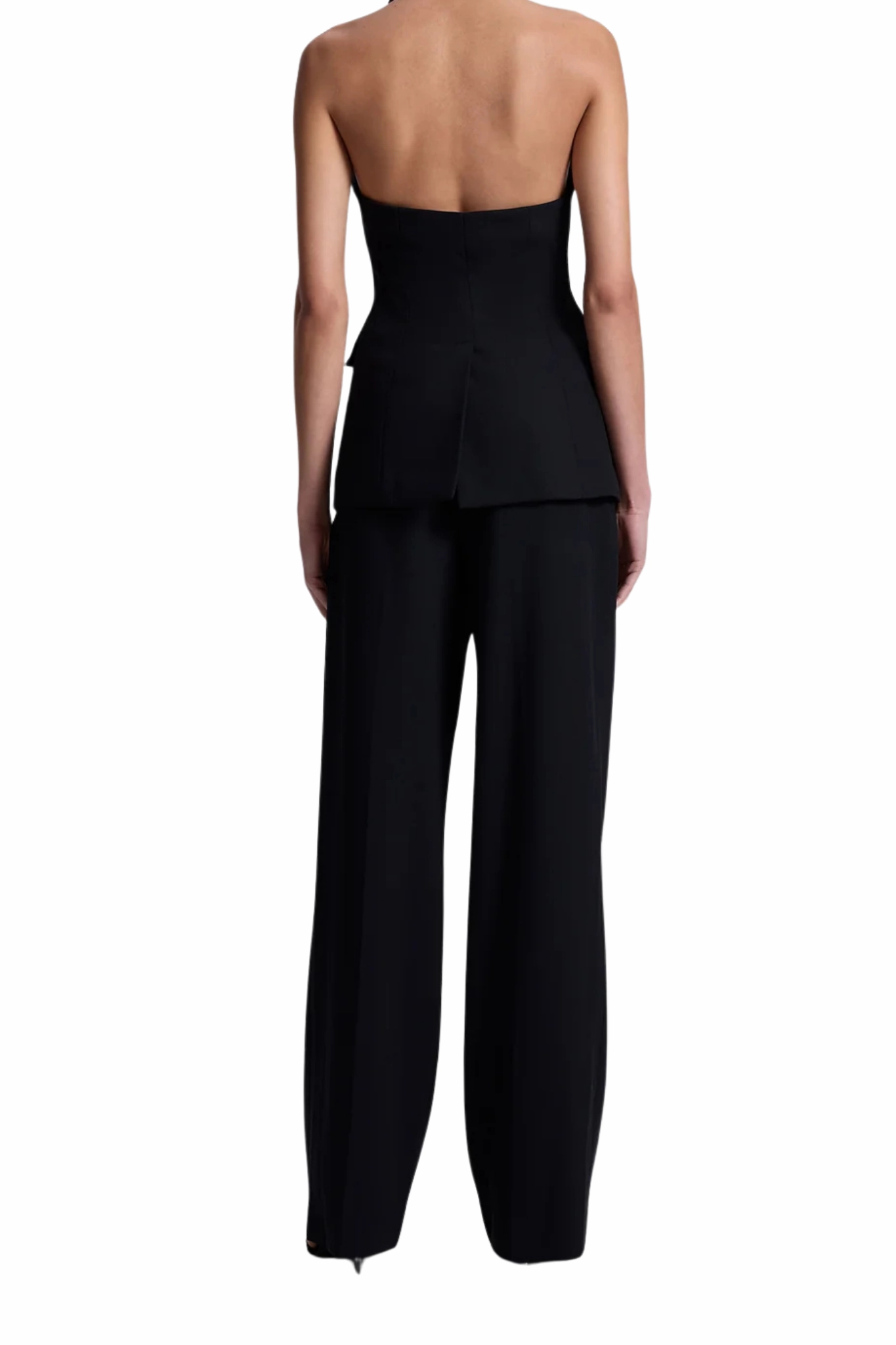 Hirsh Pant in Black Slim Silhouette