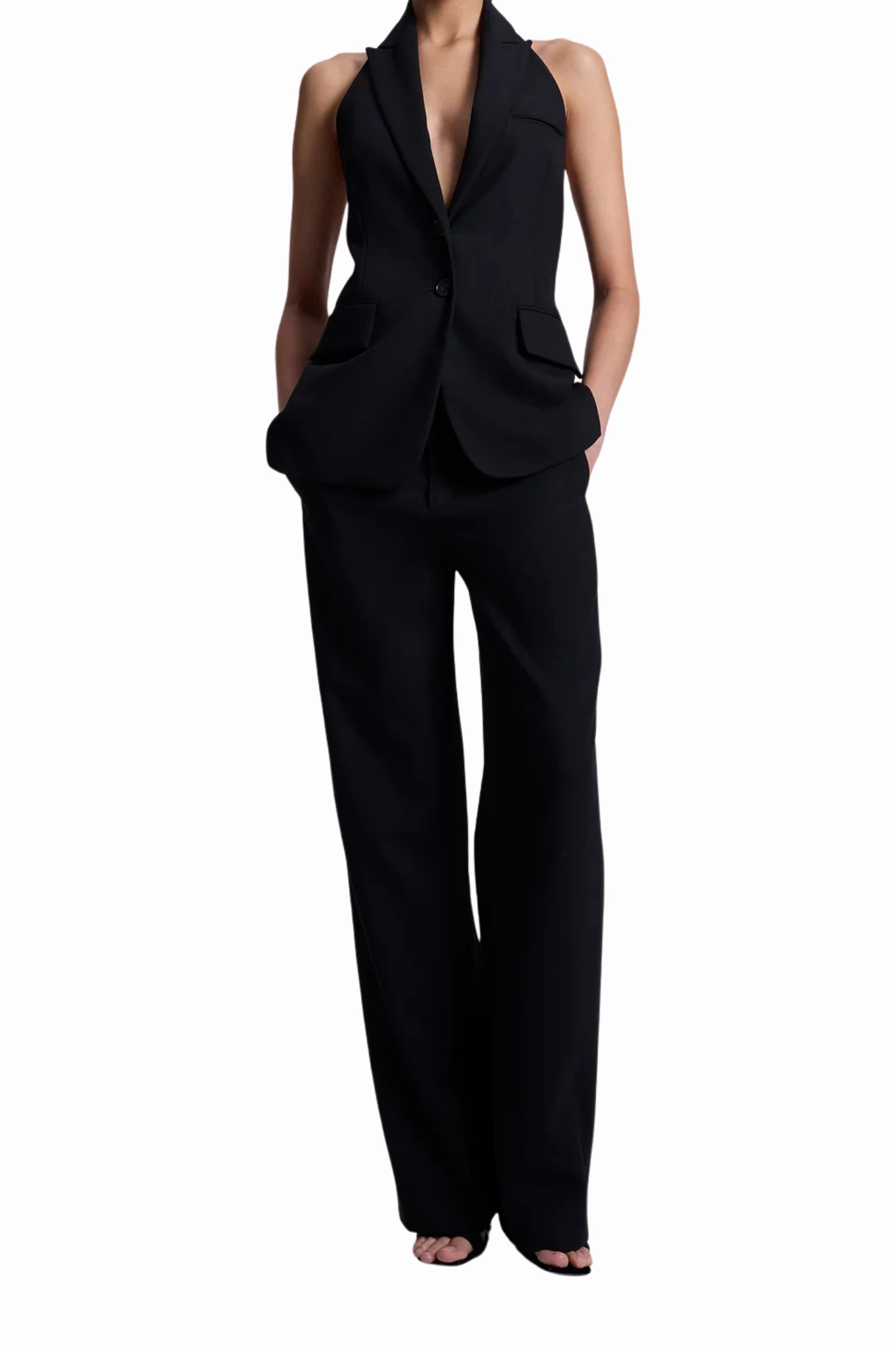 Hirsh Pant in Black Cozy And Stylish Wide-leg cut