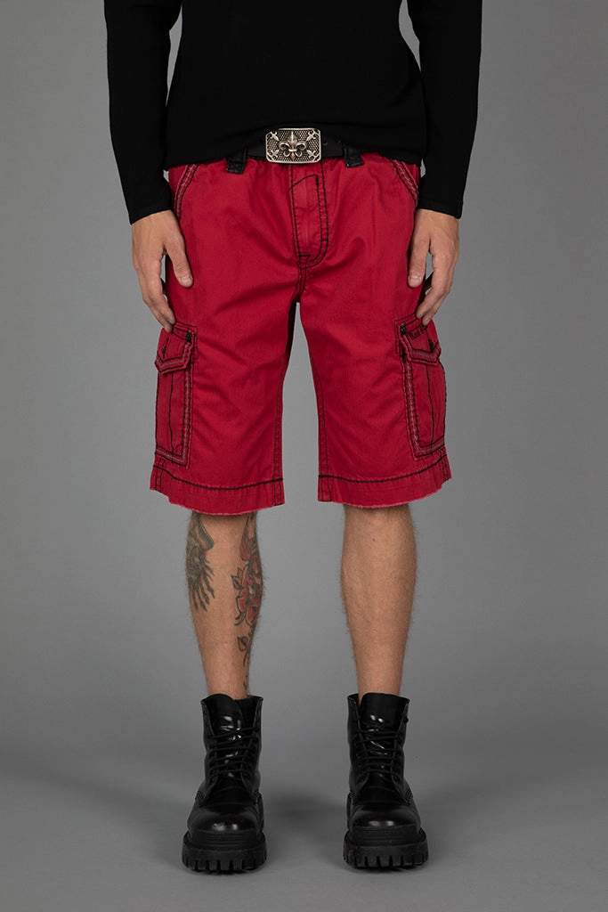 Double Layered Construction snowboard clothing Red Cargo Shorts